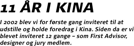 11 ÅR I KINA