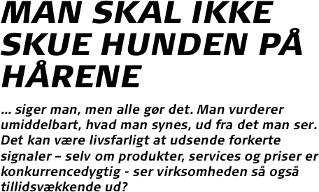 MAN SKAL IKKE SKUE HUNDEN